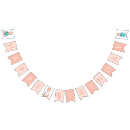 Vår lilla sötpeach är en Baby första födelsedag Vimplar