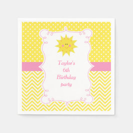 Vår lilla Sunshine Birthday-Tack Pappersservett