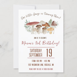 Vår lilla svamp, Mushroom ThéFödelsedagsfest Inbjudningar