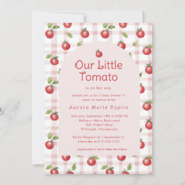 Vår lilla tomatbebe - Baby Shower-inbjudan Rosa Inbjudningar