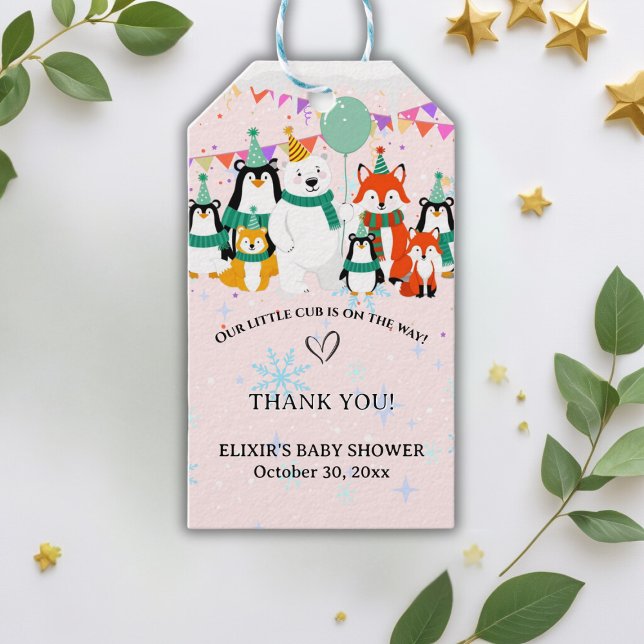 Vår lilla Unge | Barnskor för arktiska djur Presentetikett (Skapare uppladdad)