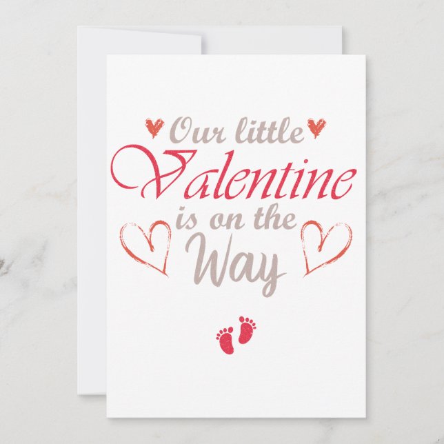 Vår lilla Valentine är på väg.. Inbjudningar (Framsida)