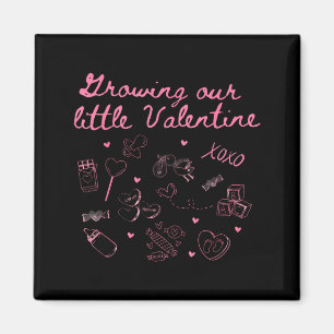 Vår lilla Valentines bebis - graviditetsannonserin Magnet
