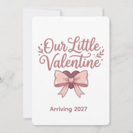 Vår lilla Valentines graviditetsannonsering Inbjudningar