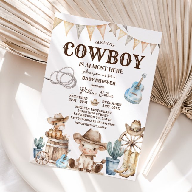 Vår lilla Vilda western Baby Shower Inbjudningar (Skapare uppladdad)
