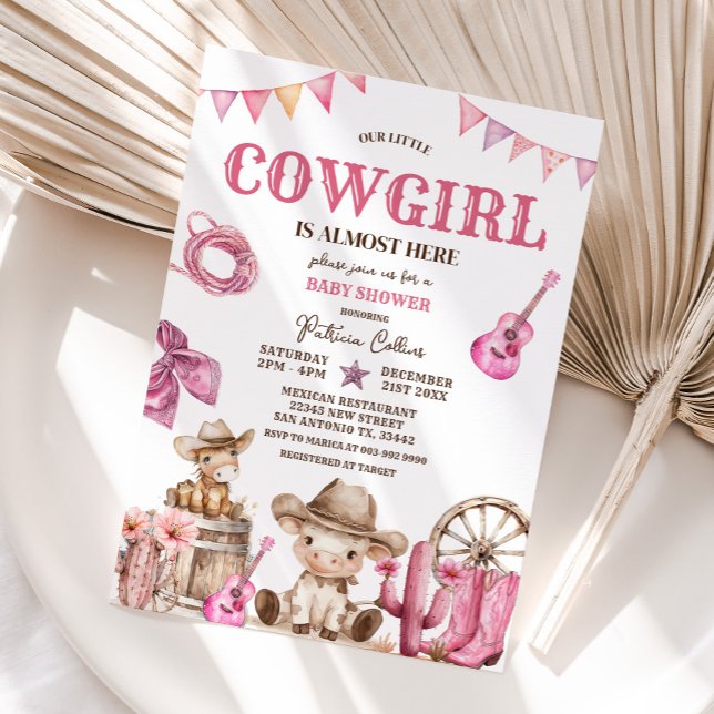 Vår lilla Vilda western Baby Shower Inbjudningar (Skapare uppladdad)