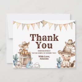 Vår lilla Vilda western Baby Shower Tack Kort
