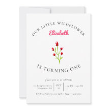 Vår lilla vildblomma 1-års födelsedag Blommig Mini