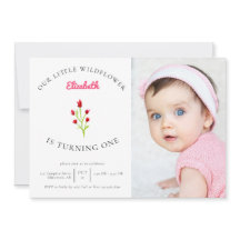 Vår lilla Wildblomma 1:a födelsedagsfoto av Blommi