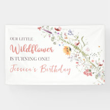 Vår lilla Wildblomma Flicka 1:a födelsedagen Party