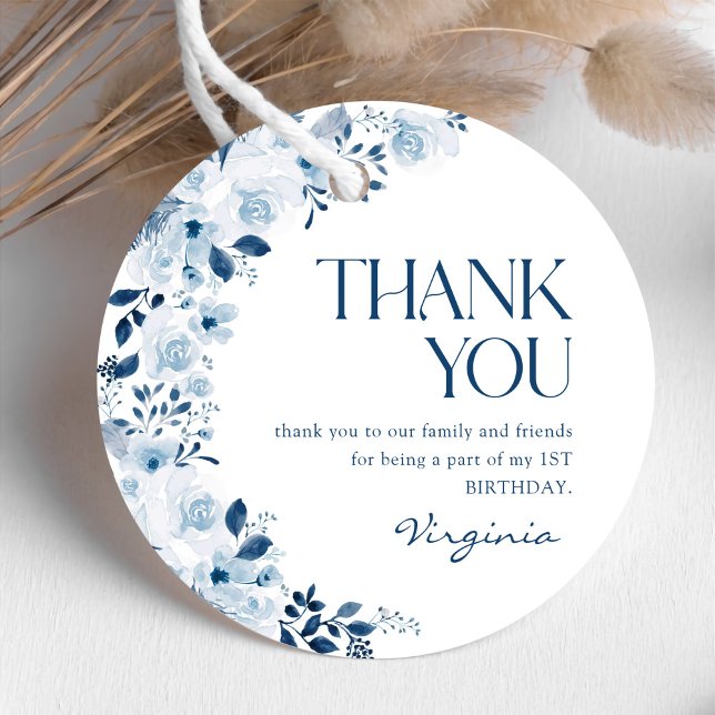 Vår lilla Wildblomma Flicka 1:a födelsedagen Party Gåvor Etiketter (Skapare uppladdad)