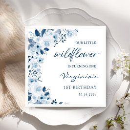 Vår lilla Wildblomma Flicka 1:a födelsedagen Party Pappersservett