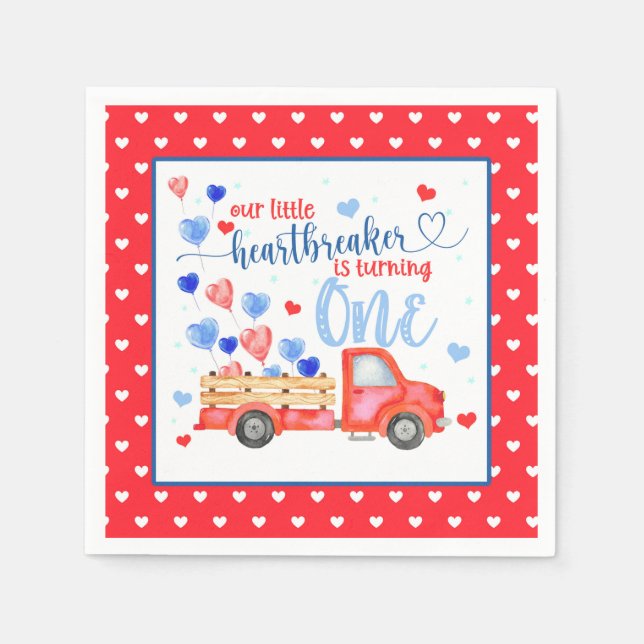 Vår lille Heartbrytare håller på att förvandla EN  Pappersservett (Framsidan)