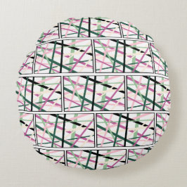 Vår Linjer Rund Kudde