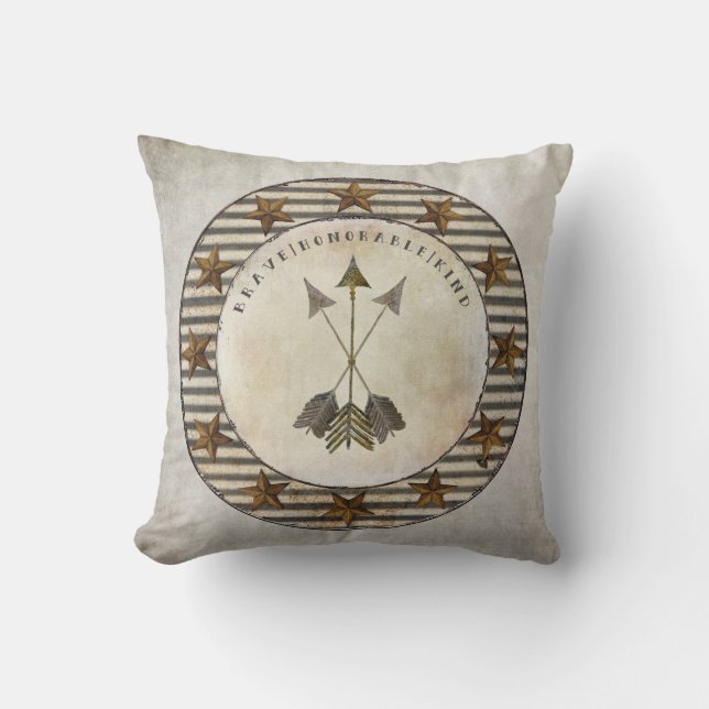 Vår lite Boho för lantgård för manpojke lantliga Kudde (Framsida)