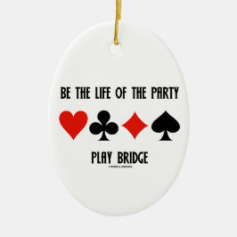 Var livet av partyet som lek överbryggar julgransprydnad keramik