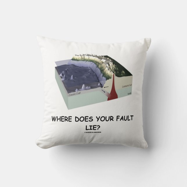 Var Ljuger ditt fel? Geology Humor Kudde (Framsida)