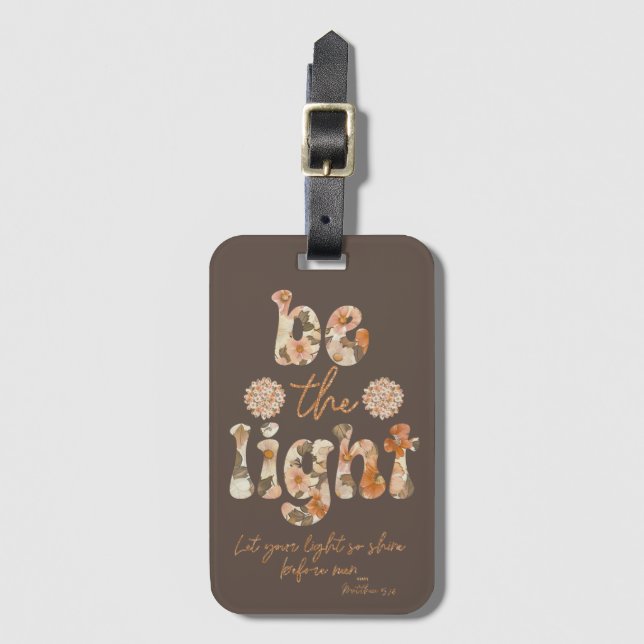 Var ljus med bibelverse bagagebricka (Framsida vertikal)