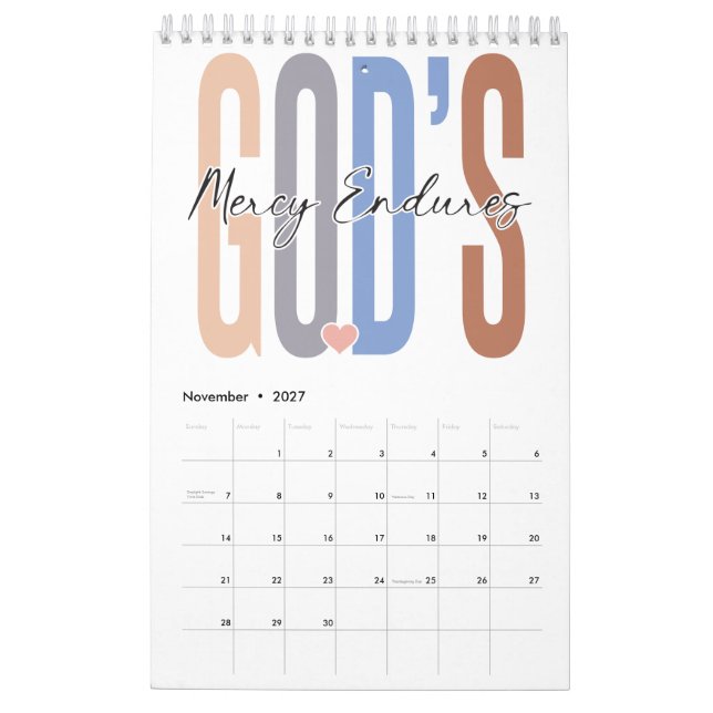 Var ljuset, inspirera, motivera, hjälp, kärlek, ho kalender (Nov 2027)