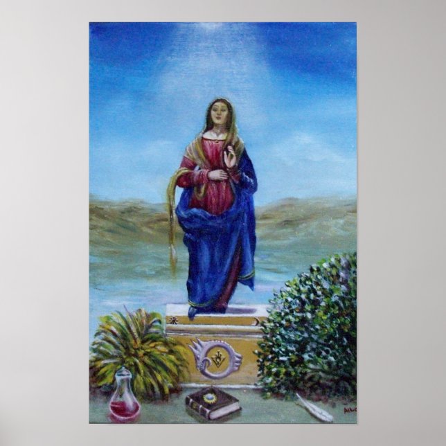 VÅR LJUSETS MADONNA Obefläckade Avlagnings madonna Poster (Framsidan)