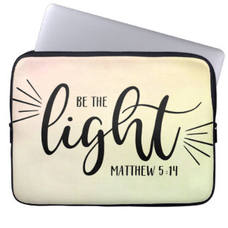 Var ljusmatthew 5:14 Laptop sleeve