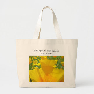 Var lojal mot det du älskar! Tote Bag Vallmo Blomm Jumbo Tygkasse