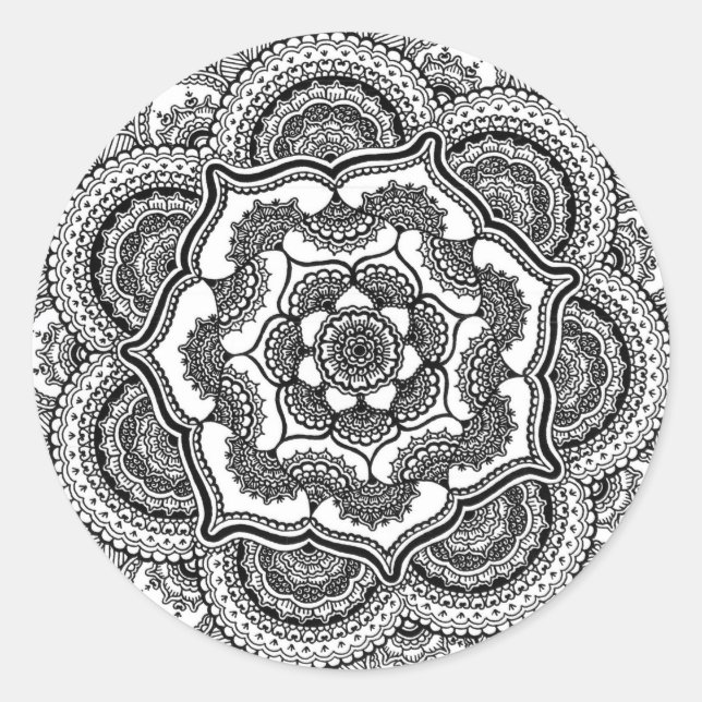 Vår Lotus Runt Klistermärke (Framsida)