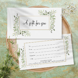 Vår Löv Gift Certificate Visitkort
