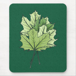 Vår Löv Grönt Nature Älskare Botanical Art Musmatta