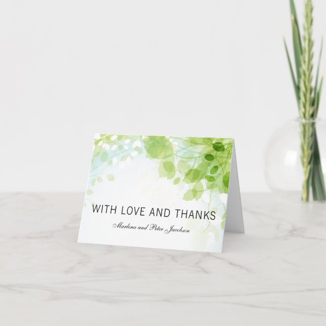 Vår Löv Watercolor Tack (Framsida)