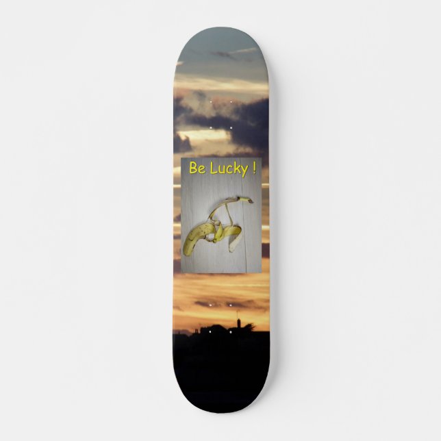 Var lucky! mini skateboard bräda 18,5 cm (Framsida)