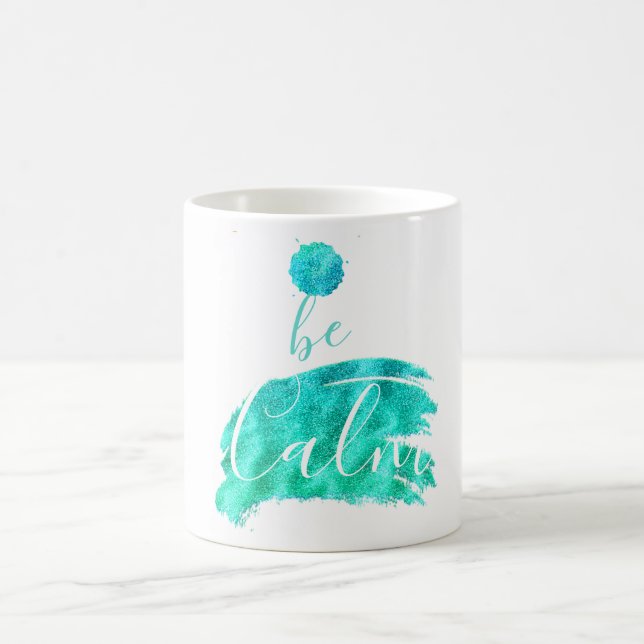 Var lugn soothing affirmation typography Citart Kaffemugg (Center)