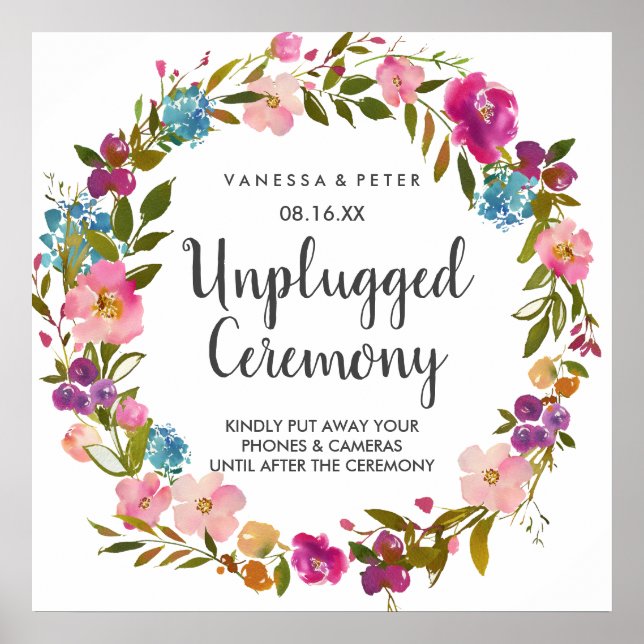 Vår Lush-Blommigten ej ansluten Bröllop Ceremonisk Poster (Framsidan)
