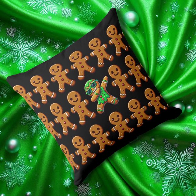 Var lustigt annorlunda för att bryta de gamla Pepp Kudde (Funny Be Different Break the Mould Gingerbread Throw Pillow Cover Photo)