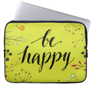 Var lycklig 5 laptop sleeve
