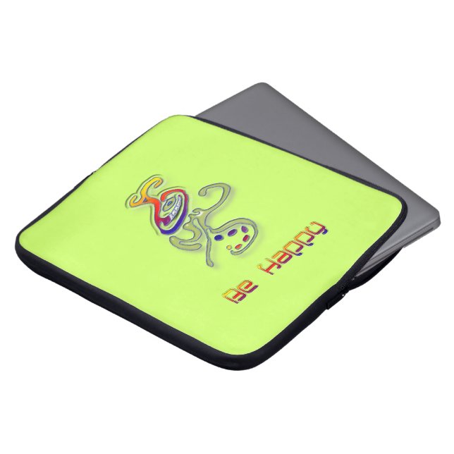 Var Lycklig Alien, Abstrakt Laptop Fodral (Framsida topp)