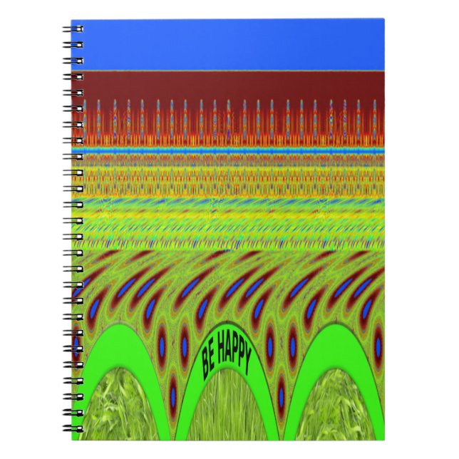 Var Lycklig Colorful Polka Dot Motif Gift Anteckningsbok (Framsidan)
