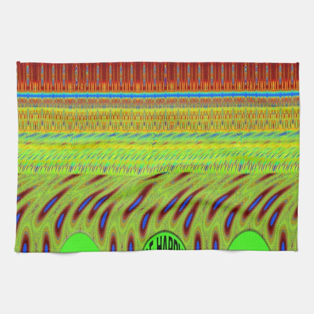 Var Lycklig Colorful Polka Dot Motif Gift Kökshandduk (Horisontell)