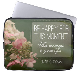"Var lycklig för det här ögonblicket" inspirations Laptop Fodral