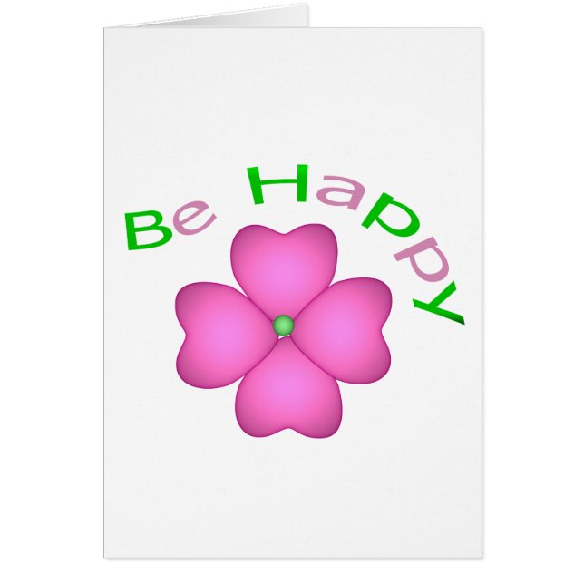 Var lycklig hälsningskort (Framsidan)