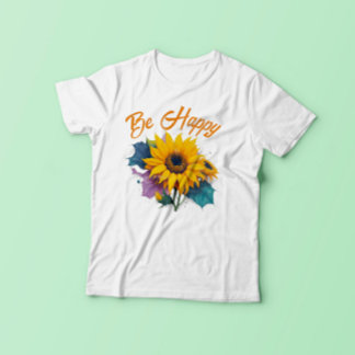 Var Lycklig inspirationsoffert med solros T Shirt