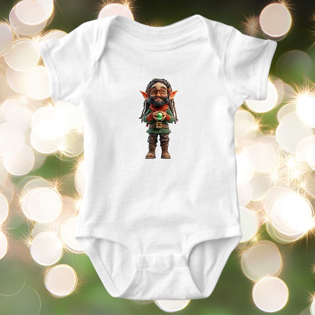 Var Lycklig jul Elf Baby Bodykostym T Shirt (Skapare uppladdad)