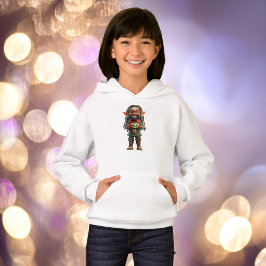 Var Lycklig jul Elf Girl's Hoodie T Shirt