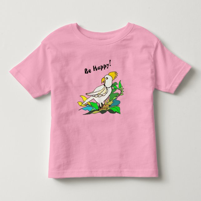 Var lycklig kakadua t shirt (Framsida)