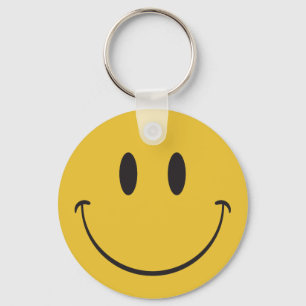 Var lycklig le emoji nyckelring