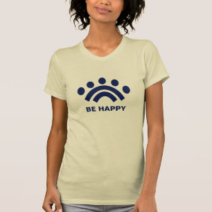 Var Lycklig, redigera text för att designa T-Shirt