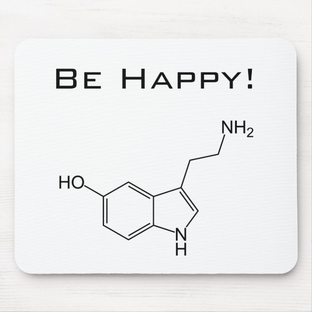 Var lycklig! Serotonin Mousepad Musmatta (Framsidan)