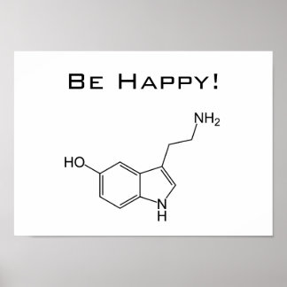 Var Lycklig! Serotonin Poster