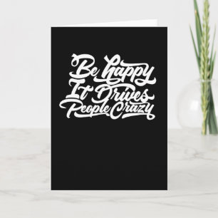 Var Lycklig som driver folk Crazy Kort