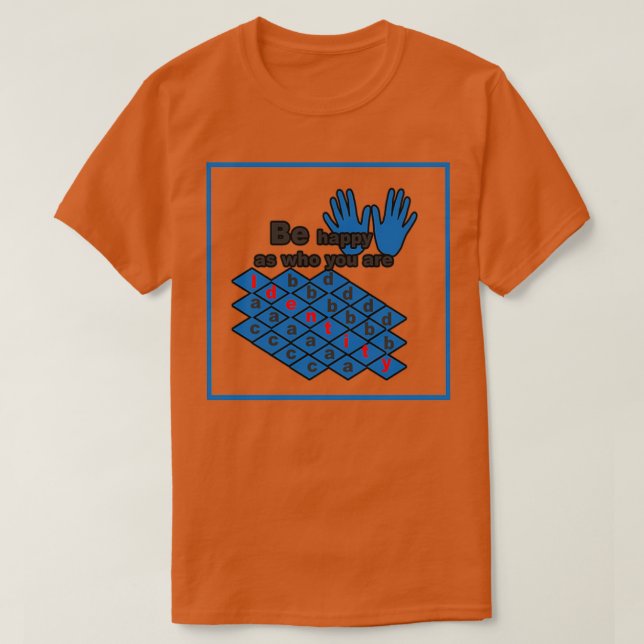 Var lycklig som du är 1 t shirt (Design framsida)